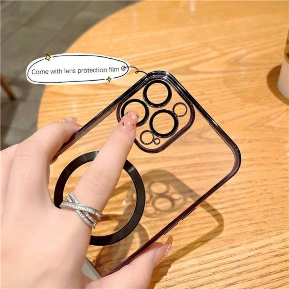 For Apple Iphone 13 14 Pro Max 12 11 Slim Plating Mag Safe Magnetic Clear Case